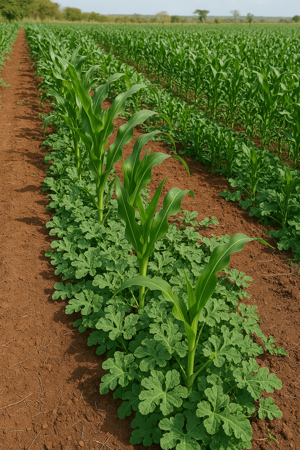 The Benefits of Mixed Cropping: Maize & Watermelon Together!
